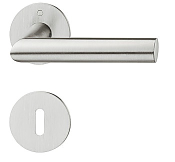 Door handle set, Stainless steel, Hoppe, Amsterdam E1400Z/849N/849NS - 903.81.882