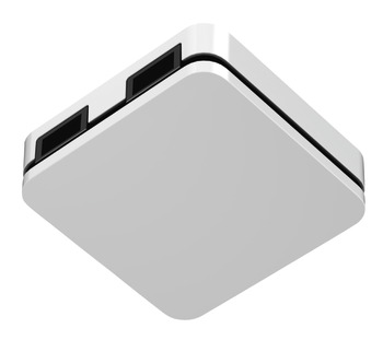 Switch dbl. door inl.24V/sq.white/42x42 - 833.89.446