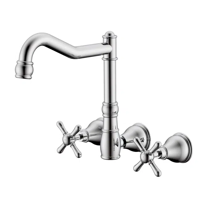 Milli Voir Krom Çapraz Kollar Duvar Lavabo Seti 2265312