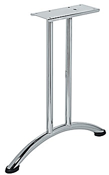 Twin table leg, with curved foot, steel - 635.52.270
