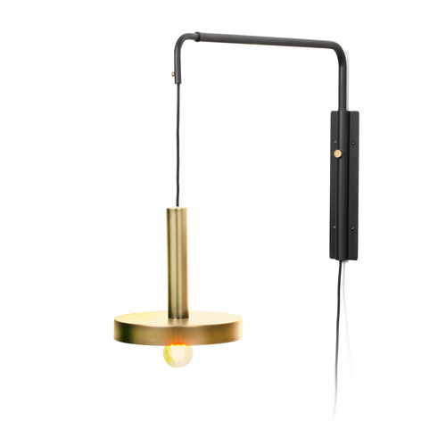 WHIZZ Satin altın ve siyah extensible duvar lambası