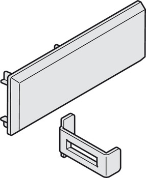 End cap set, With security bracket for aluminium panel - 940.60.410