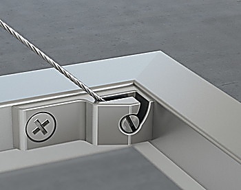 front fixing brackets, for narrow aluminium frames - 365.46.099