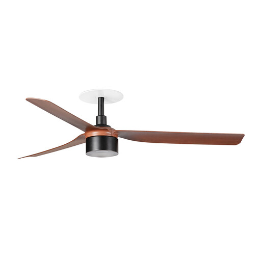 PUNT RECESSED TEK M Ceiling fan black/walnut 2700K 0-10V/1-10V