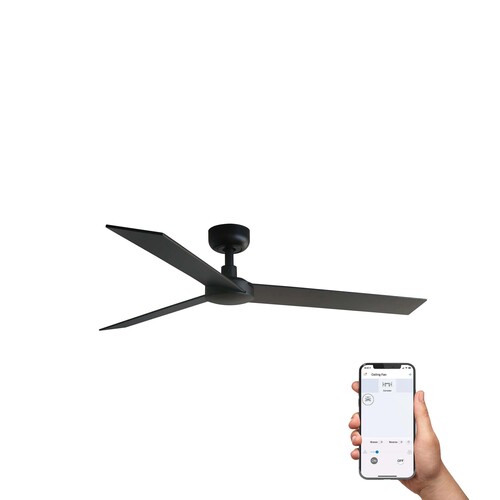 RUDDER L Black/walnut fan TUYA