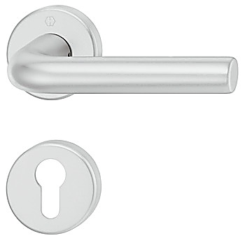 Door handle set, Aluminium, Hoppe, Bonn 150/42KV/42KVS - 904.92.381