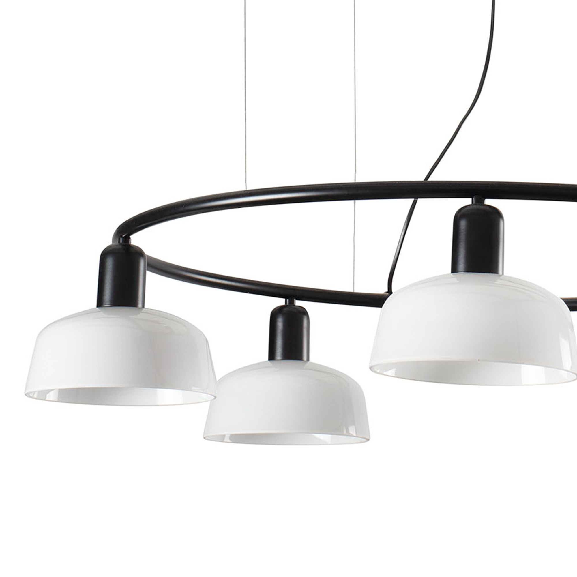 TATAWIN S White glass circular pendant lamp