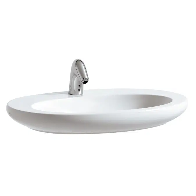 LAUFEN Alessi One Counter Basin 1 Taphole 750 x 520mm White 9503645