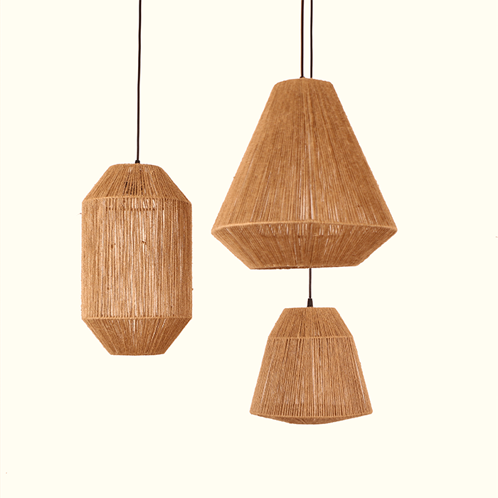 Özden Üçlü Jüt Avize Seti