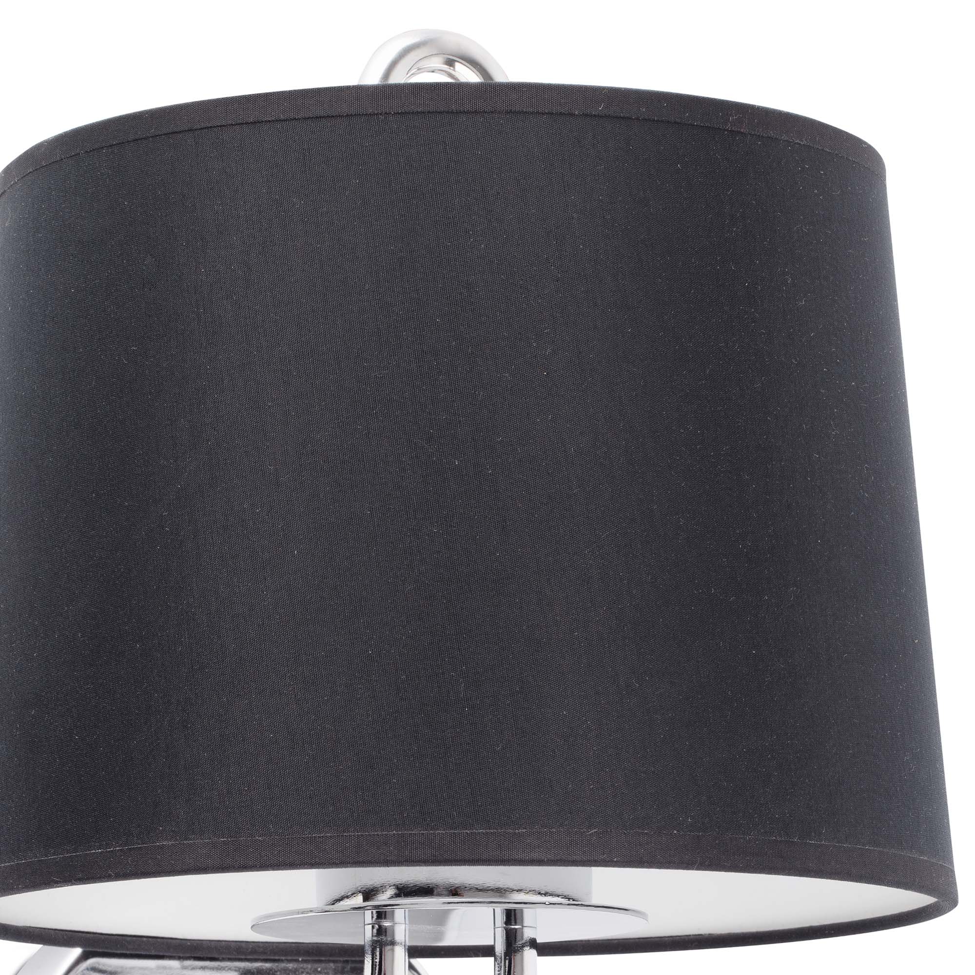 MONTREAL Chrome/black wall lamp with reading light