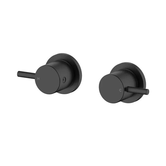 Mizu Drift Matte Black Wall Top Assemblies 2267235