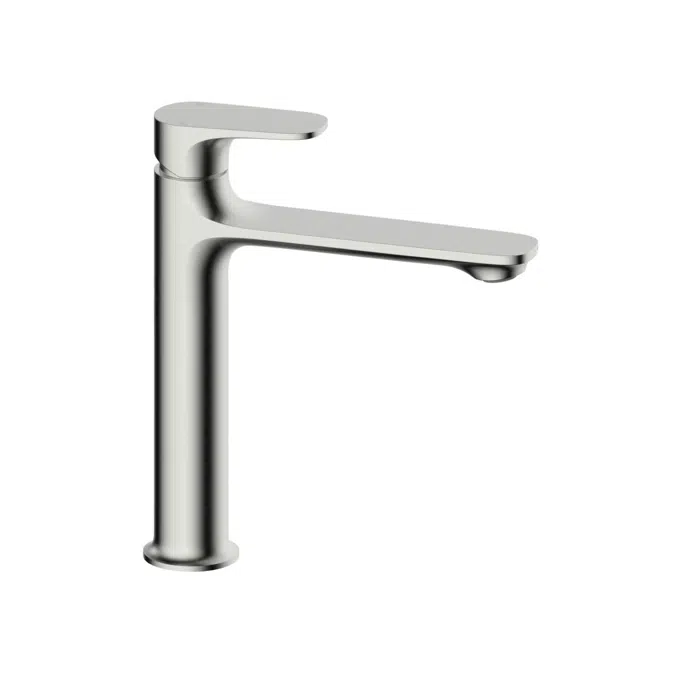 Mizu Silk Brushed Nickel Medium Height Basin Mixer Tap 9512472