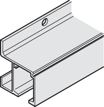 Single running track, Pre-drilled, W x H: 47.5 x 47 mm - 940.43.930
