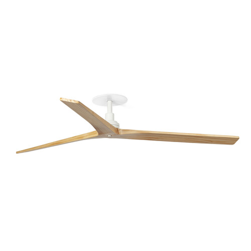 KLIM RECESSED L Ceiling fan beyaz/pine duvar kumandası