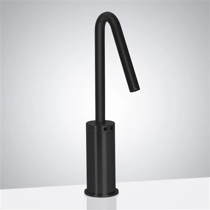 Matte Black Inverted V-Shaped Touchless Basin Faucet