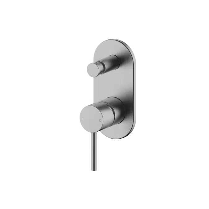 Mizu Drift Shower Mixer with Diverter Kit Brushed Gunmetal 2267409