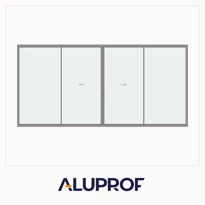 MB-Skyline İki Sabit Bölmeli Dört Kanat Sürme Kapı