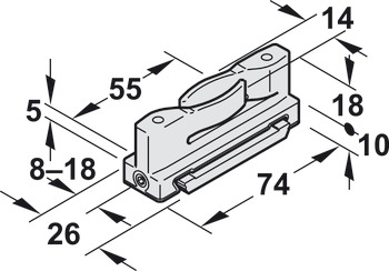 Bottom guide, Adjustable, with zero clearance, for screw fixing - 941.60.032