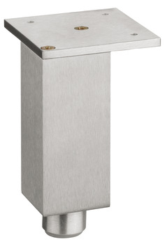Furniture foot, with height adjustment, with plate, aluminium - 634.74.461