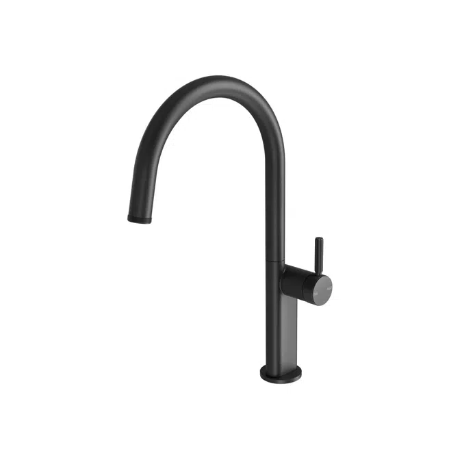 Milli Etch Matte Black Gooseneck Sink Mixer 21883