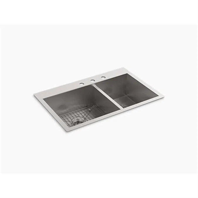 Vault Grand Double Sink (3-Holes)