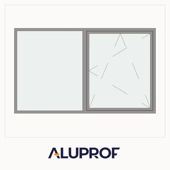 MB-59S Çift Kanat Sabit Bölmeli Vasistas Pencere