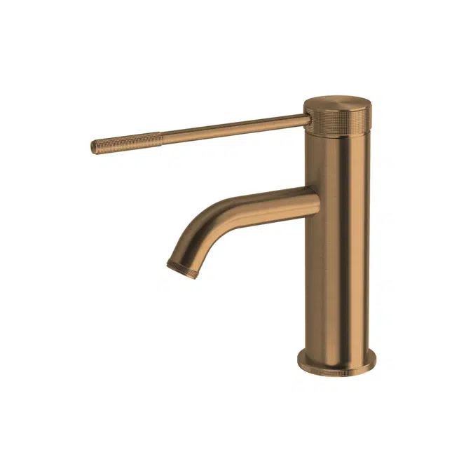 Milli Etch Brushed Bronze Basin Mixer Tap with Extended Lever 21357