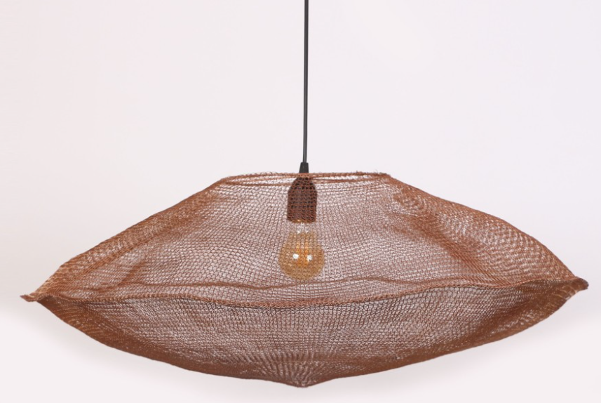 Art of Wire Handmade & Bakır Renk UFO TEL Avize 70x27 cm