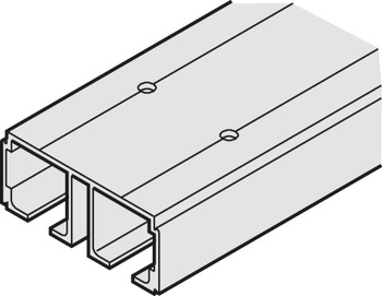 Double running track, pre-drilled, 73 x 31 mm (W x H) - 941.12.925