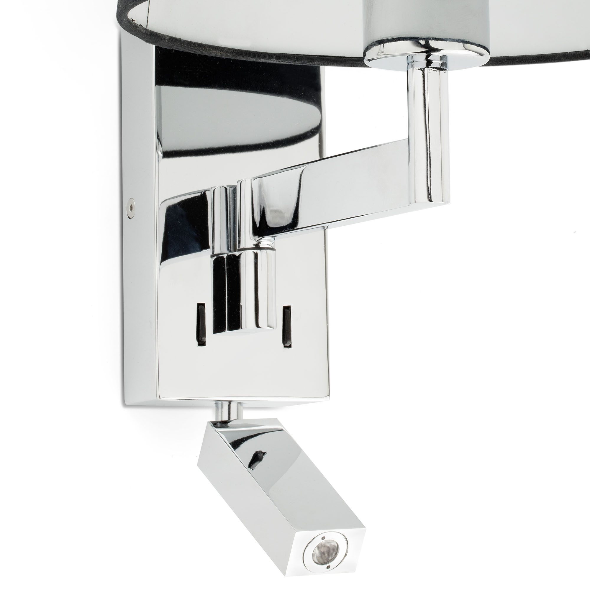 ARTIS Chrome/black wall lamp with reading light