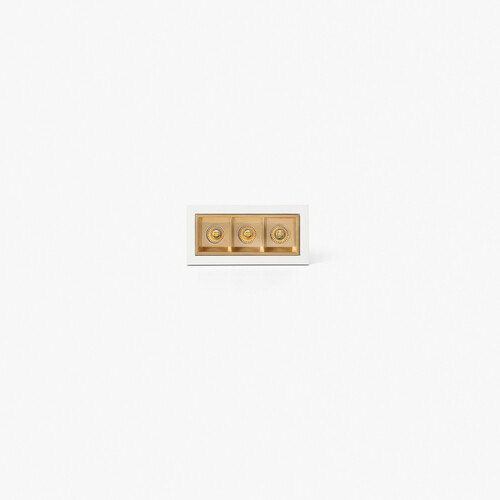 TROOP recessed beyaz-altın 3x2W 48° 2700K CRI90