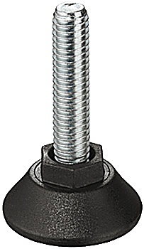 Adjusting screw, Rigid, with plastic foot plate - 651.00.092
