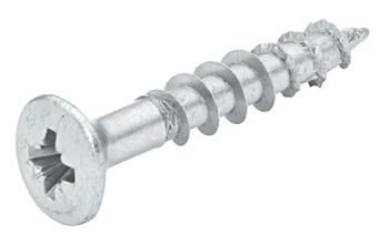 Chipboard screw, Spax, raised head, PZ, fully threaded, zinc plated - 018.10.121