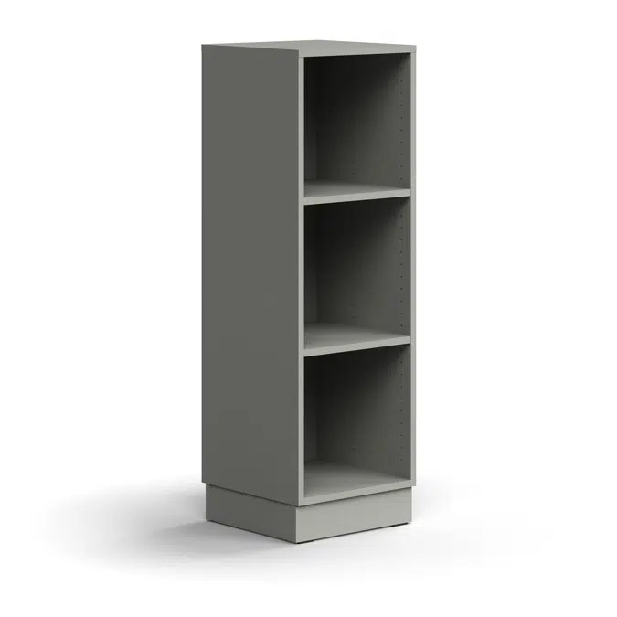 Bookcase Qbus, 2 Shelves, Base Frame