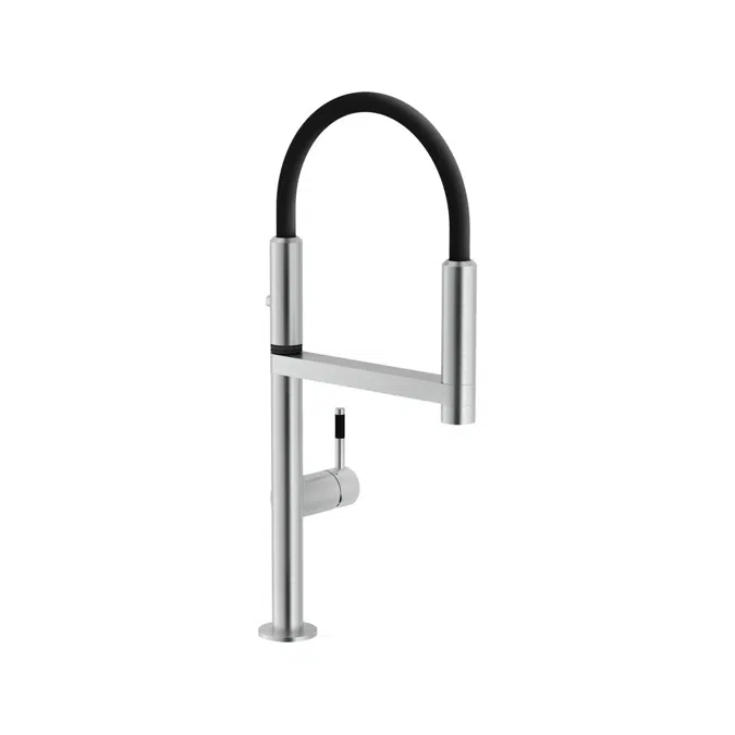 Nobili Move Fırçalanmış Nikel Siyah Hortumlu Çekilebilir Lavabo Musluğu 2267462