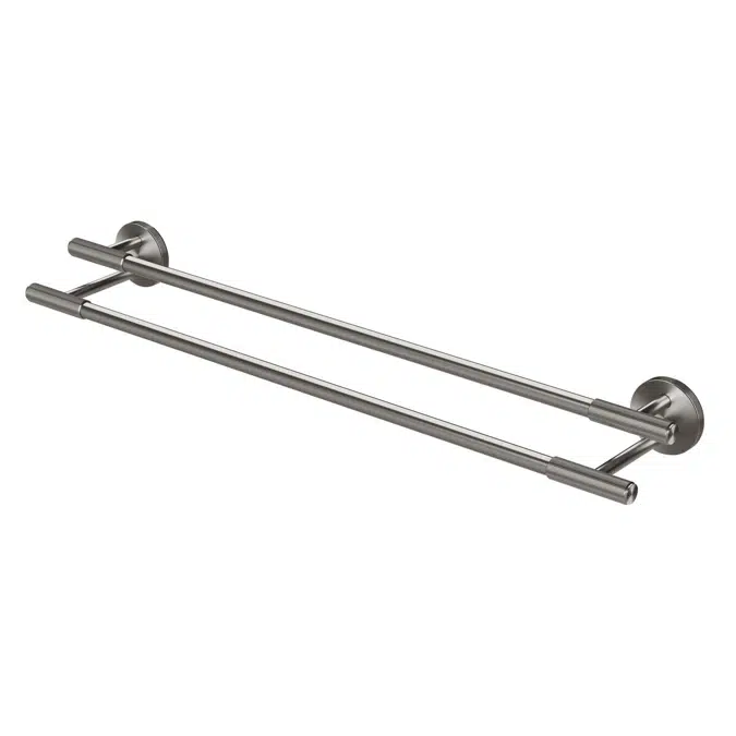Milli Marq Edit Brushed Gunmetal Double Towel Rail 600mm 21940
