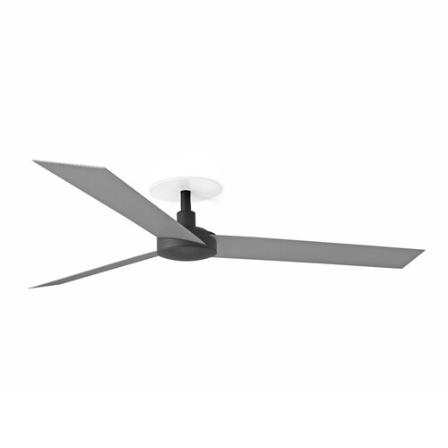 CRUISER RECESSED L Black/aluminium fan Wall Control white