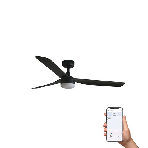 PUNT M LED Ceiling fan siyah 18W TUYA SWT