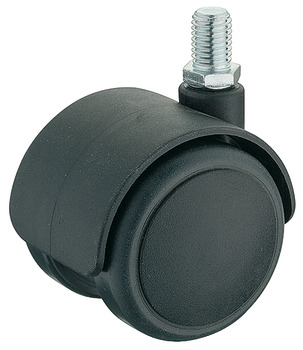 Twin wheel castor, Load Bearing Capacity 50 Kg, Steerable - 660.06.341
