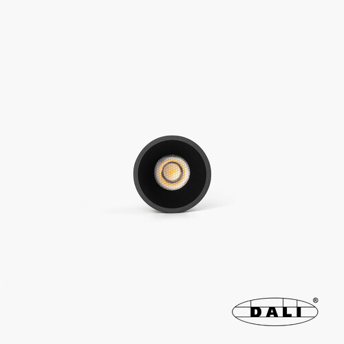TULIPA Black recessed downlight 7W 50° 3000K CRI90 DALI