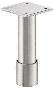 Furniture foot, with plate, height adjustment and collar - 634.74.032
