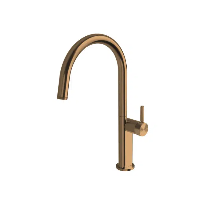 Milli Etch Brushed Bronze Gooseneck Sink Mixer 21887