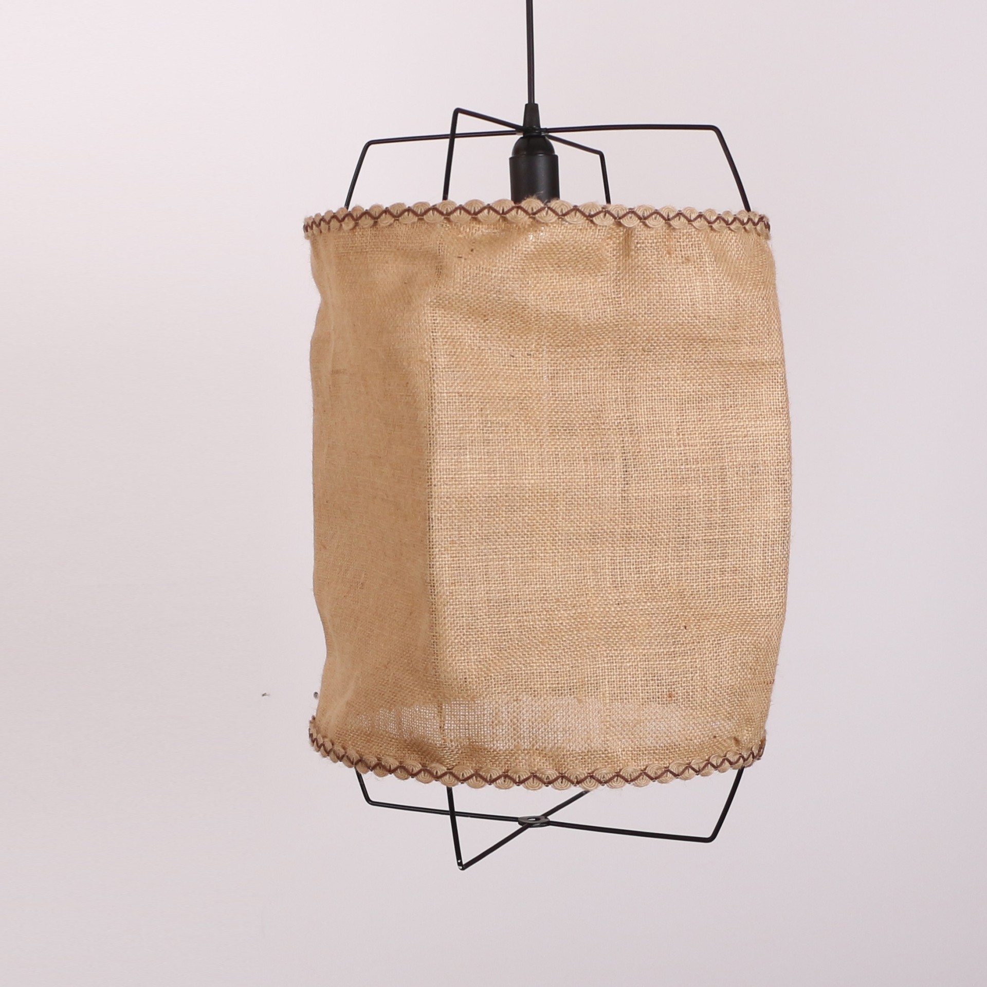 Cappadocia Doğal Jut Siyah Barlı Avize