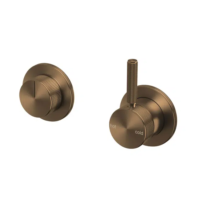 Milli Etch Brushed Bronze Shower Mixer Tap with Diverter 21748