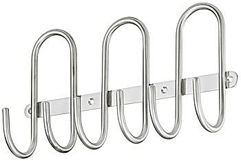 Wardrobe rack, with 6 hooks, wall mounting, stainless steel - 844.69.010