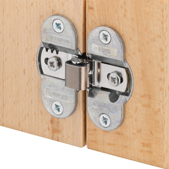 Folding door hinge, Gap 0–10 mm, opening angle 180° - 343.91.600