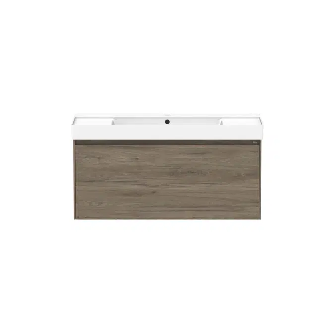 Ona Dark Elm All Drawer Single Centre Bowl Vanity 1000mm 20797