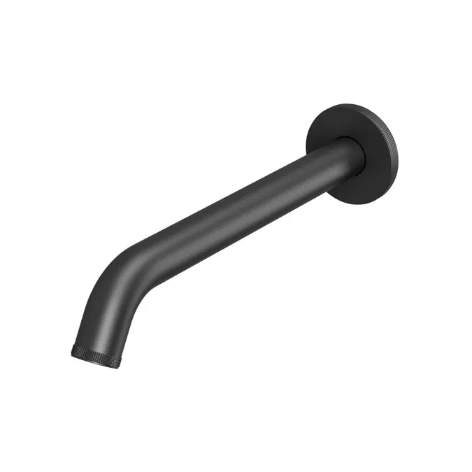 Milli Etch Matte Black Wall Basin/Bath Outlet 250mm 21865