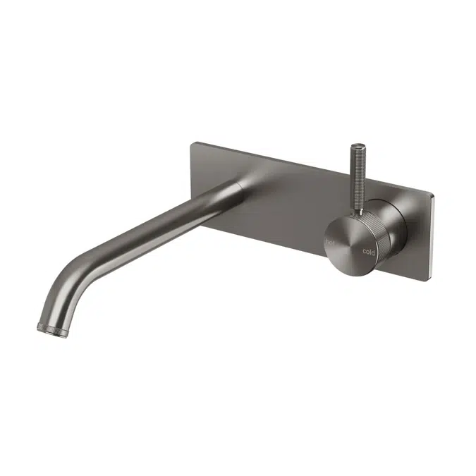 Milli Etch Fırçalanmış Gunmetal Duvar Lavabo/Küvet Batarya Seti Kare Kit 2269426