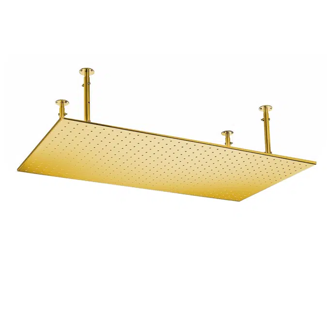 Vicenza 20x40in Polished Gold Ceiling Mount Rainfall Shower Head